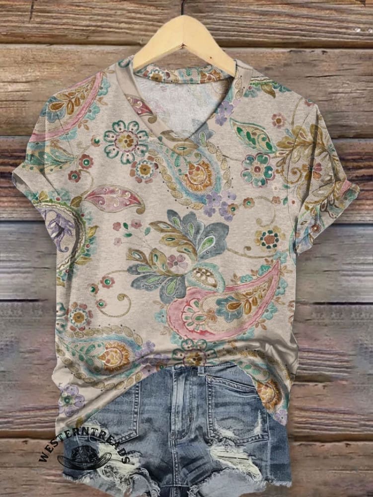🔥Hot Sale🔥Vintage Paisley Print Sweatshirt - Image 4