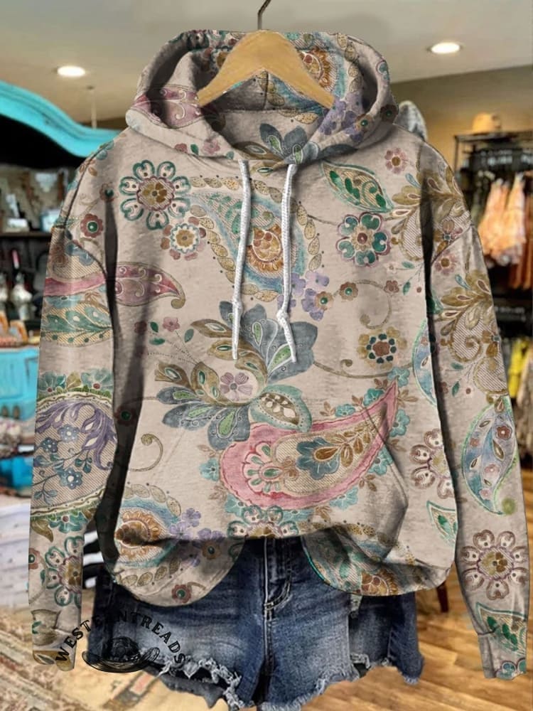 🔥Hot Sale🔥Vintage Paisley Print Sweatshirt - Image 5