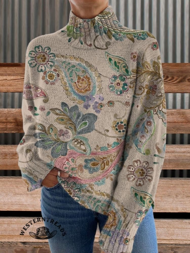 🔥Hot Sale🔥Vintage Paisley Print Sweatshirt - Image 8