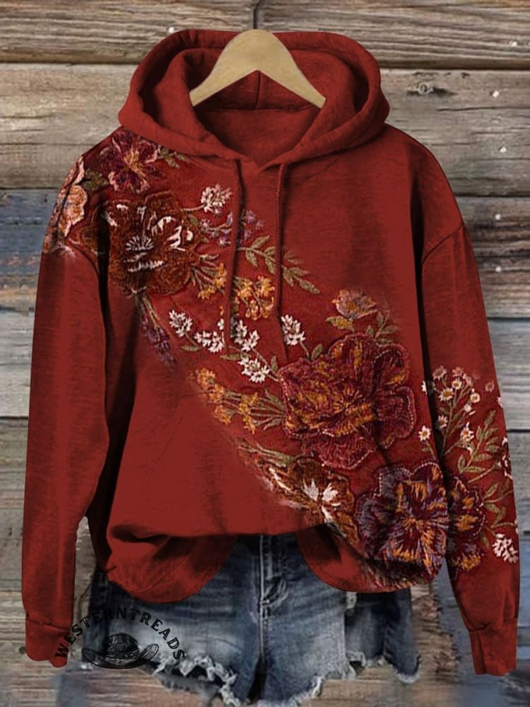 Vintage Printed Casual Sweatshirt - Image 2
