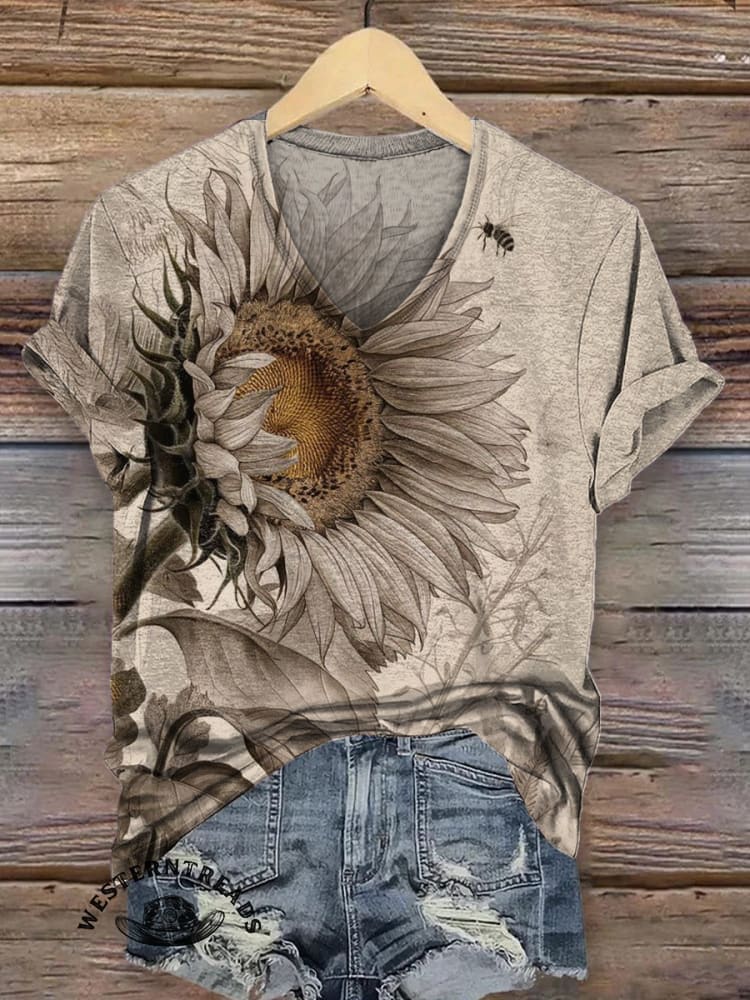 Vintage Sunflower T-shirt - Image 2