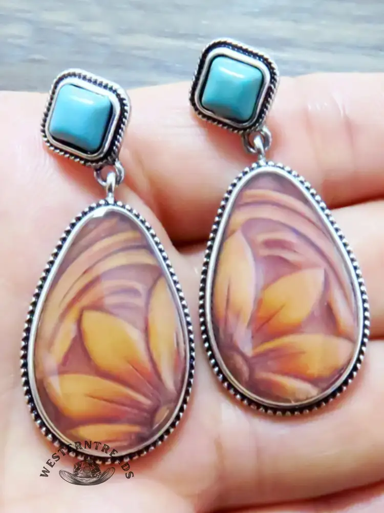 Very popular ✨Vintage Turquoise Earrings - Image 3