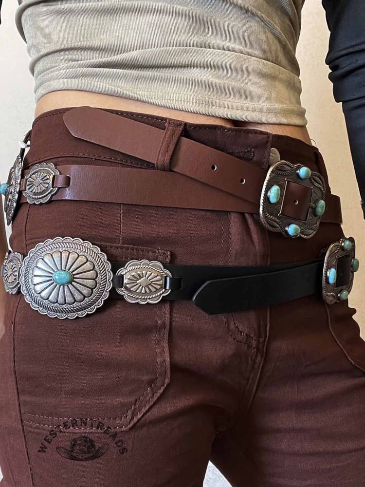 Western Cowboy Simple Retro Belt - Image 2