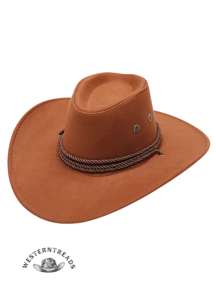 Western Cowboy Suede Riding Hat - Image 8