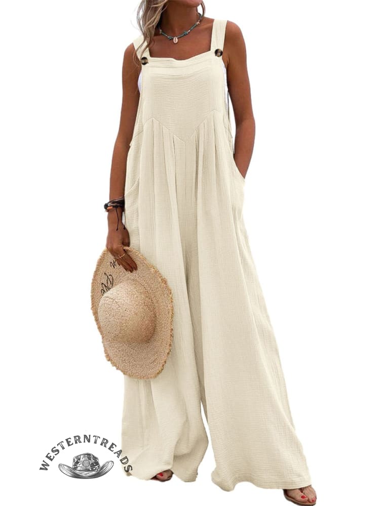 Women Casual Solid Color Pocket Jumpsuit - Image 5