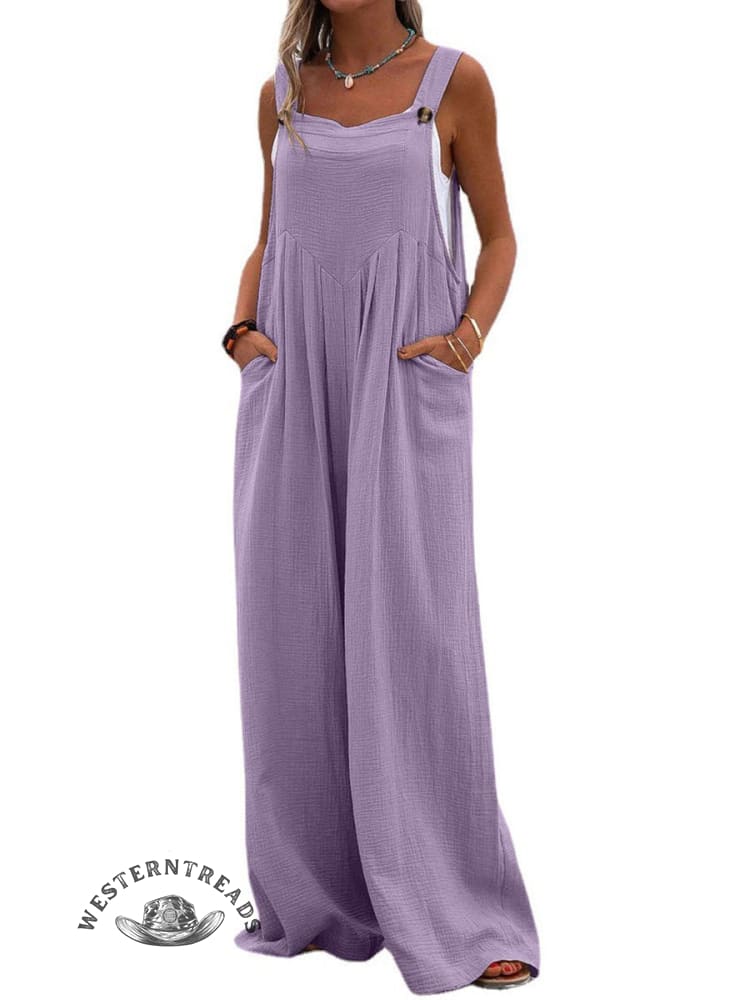 Women Casual Solid Color Pocket Jumpsuit - Image 8