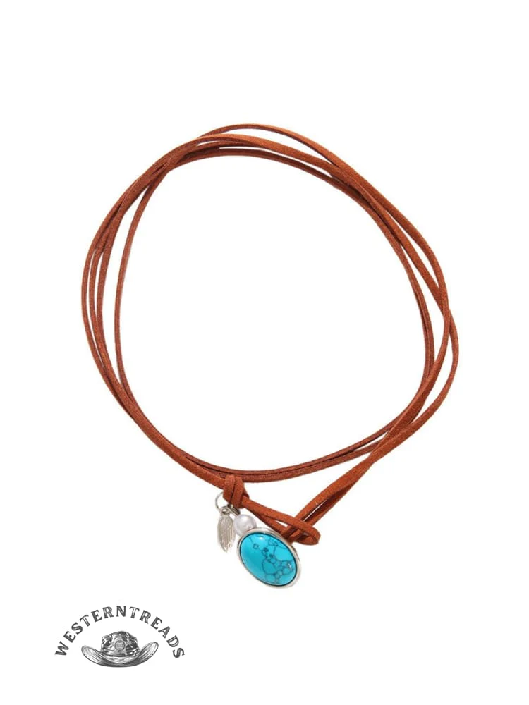 Women's Ethnic Style Turquoise Velvet Choker Necklace - Image 3