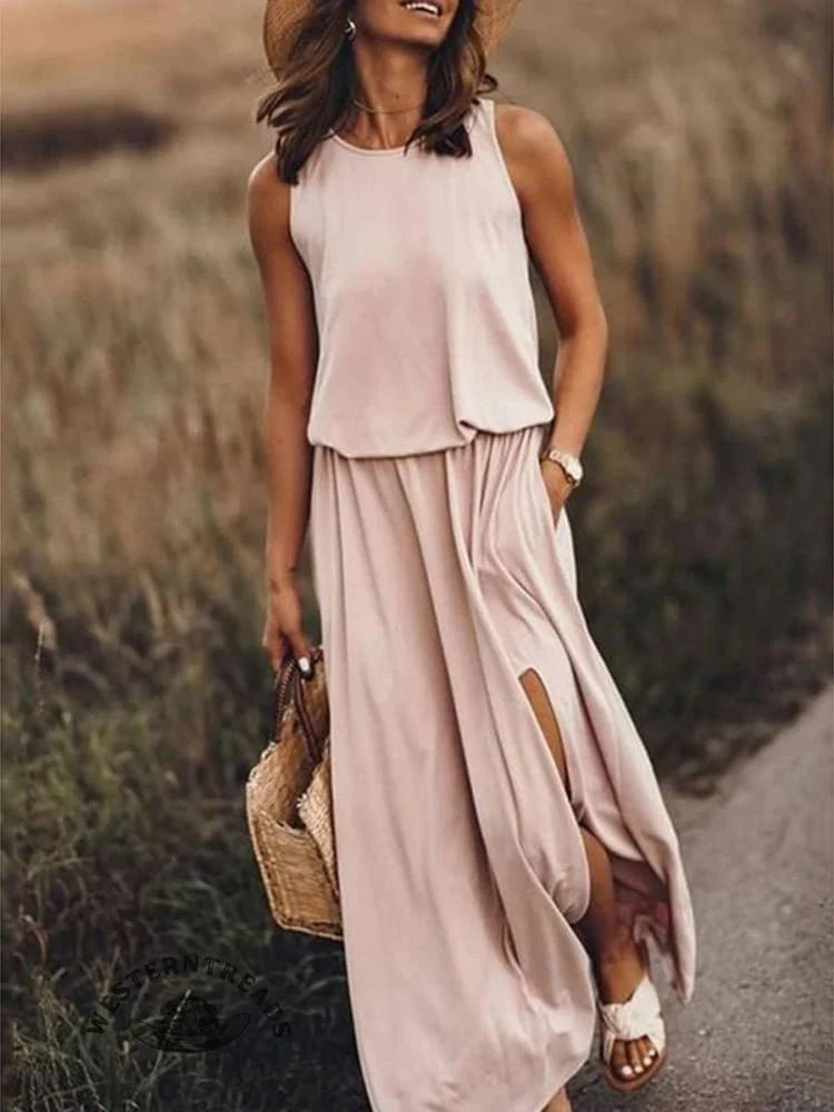 Super low price✨Women's Solid Color Loose Elegant Casual Dress - Image 3