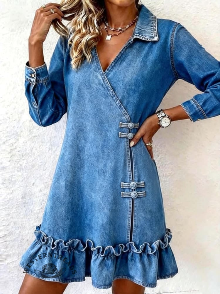 Women's Vintage Long Sleeves Dress