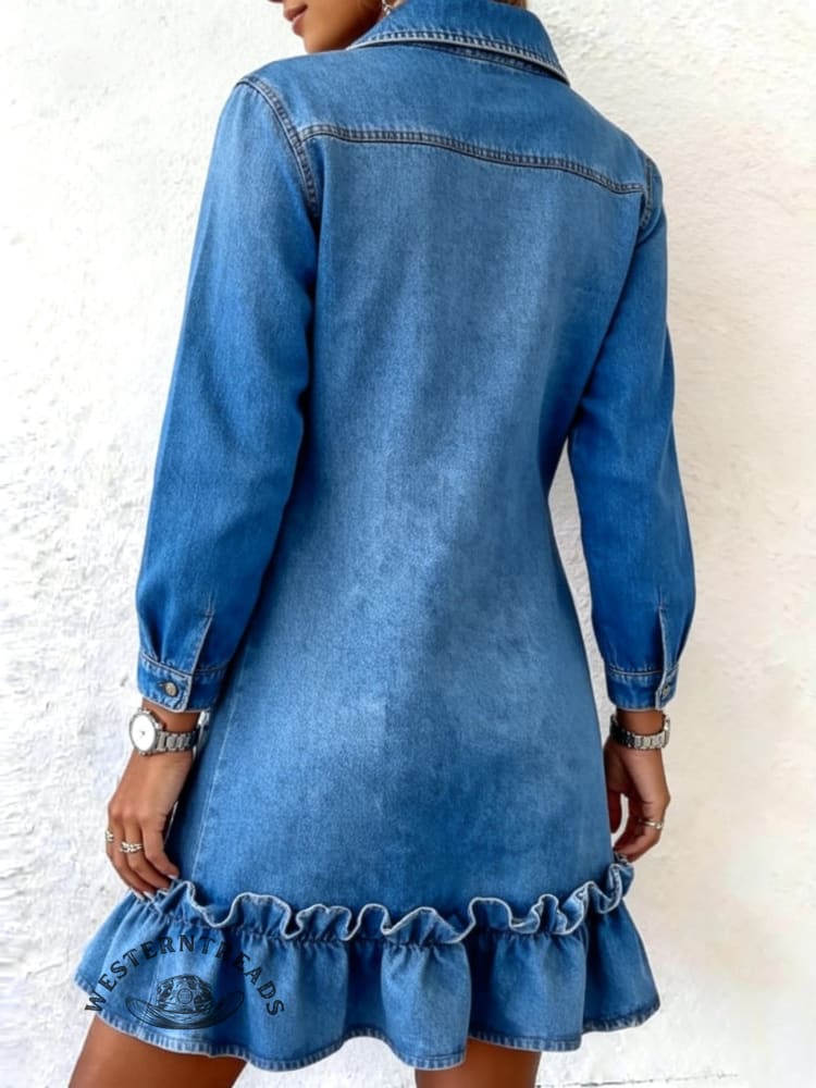 Women's Vintage Long Sleeves Dress - Image 2