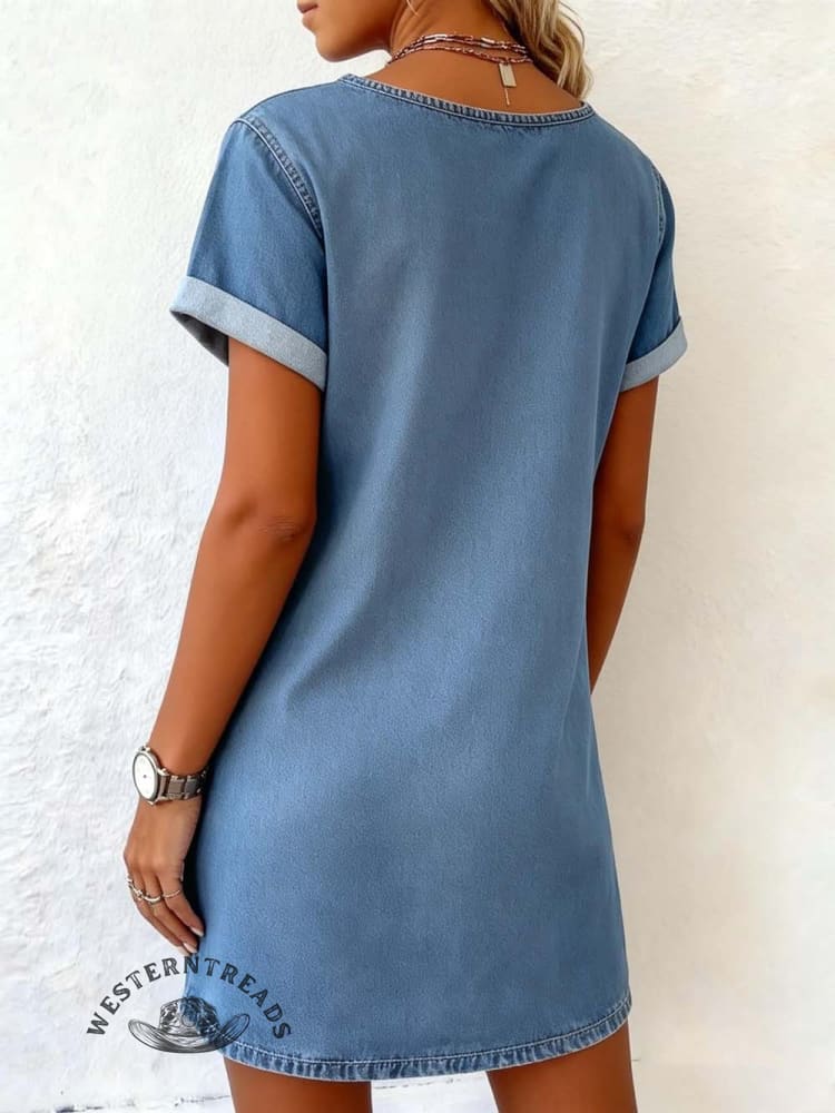 Women's Vintage Pocket Dress - Image 2