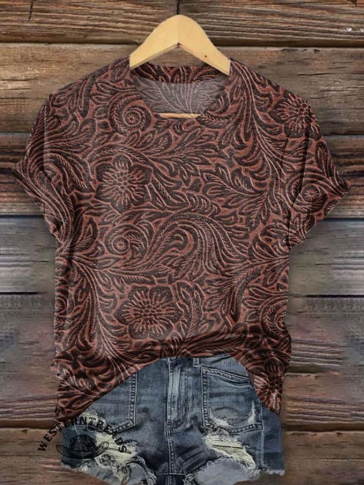 š„Limited Time Discountš„Women's Vintage Print V-neck Casual T-Shirt - Image 2
