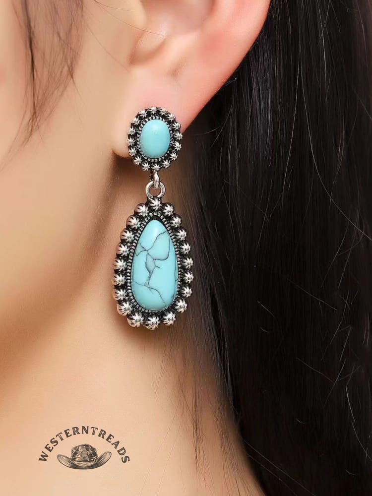 Women's Western Turquoise Earrings - Image 2